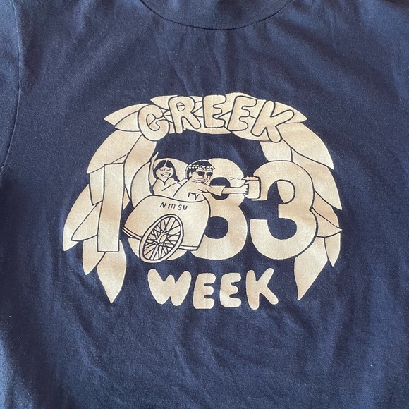 Vintage 1983 NMSU Greek Week Alpha Kappa Lambda Single Stitch Tee - Picture 3 of 4